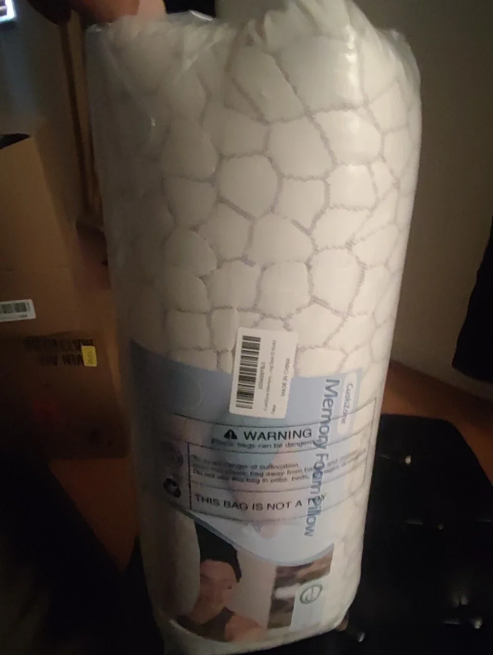 White Memory Foam Pillow - Supportive Sleep Comfort